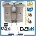 lnb monobloc hot-bird 13, et Astra 19, 2 utilisateur, 2 decodeurs double sorie , HDtv / UHD / 4 K